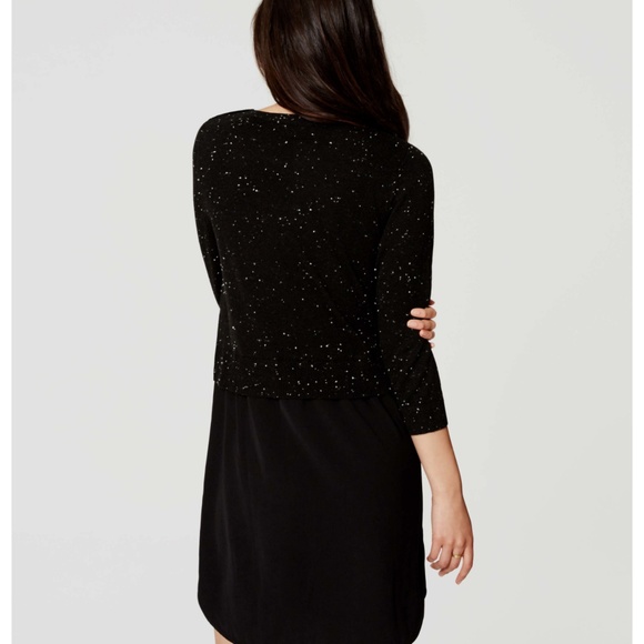 NWT Ann Taylor LOFT Combo Speckled Sweater Dress - Picture 2 of 3